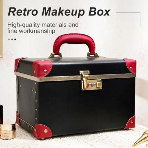 urecity Vintage Makeup Train Case