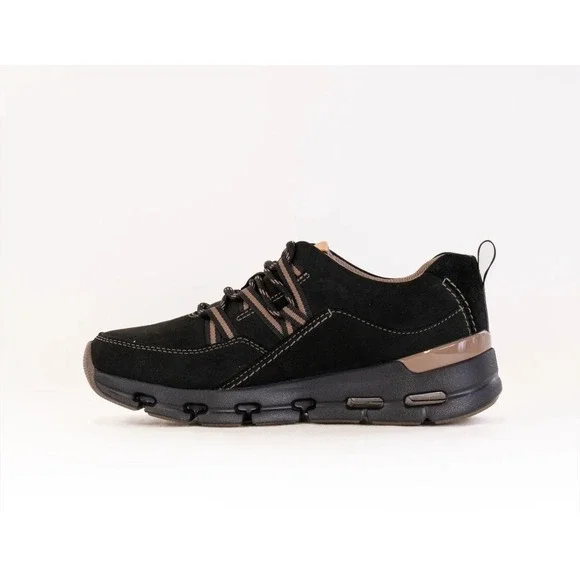 Clarks Originals Women's NatureX Tie WP Combi Nubuck Black Size 9.5M $145 NEW!