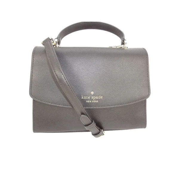 Kate Spade NY Darcy Top Handle Satchel Black Pebbled Leather Gold Hardware