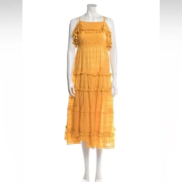 Nicholas Square Neckline Tiered Tent Dress 6/med