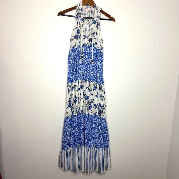 Ro's Garden Provence Blue‎ Sofia Maxi Dress