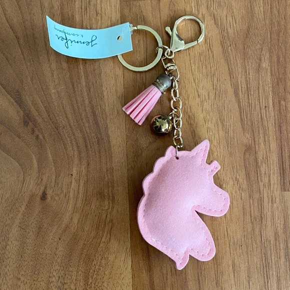 ❤️ Unicorn Rhinestone Keychain Bag Charm