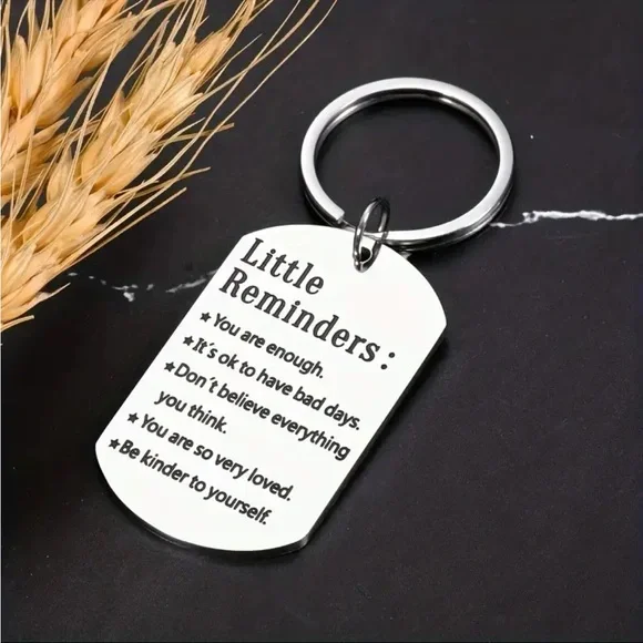 Silver Inspirational Keychain