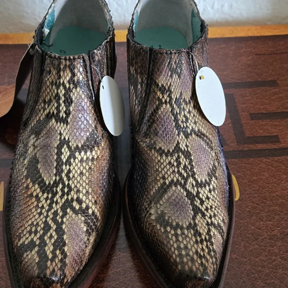 NWT Corral Snakeskin Leather Boots New Size 5.5 W/BOX