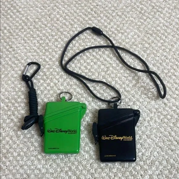 Walt Disney World Resort Green and Black Lanyard Waterproof Cases
