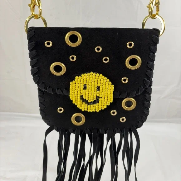 Leather Fringe Crossbody Bag