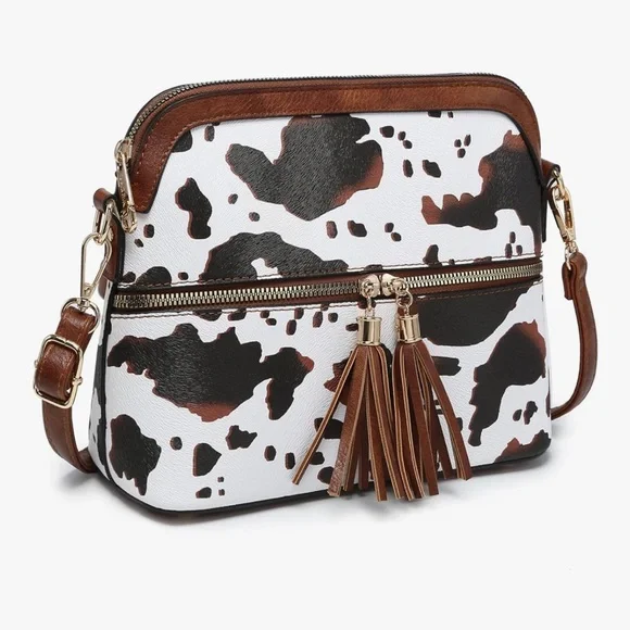 🆕 Women Tassel Zipper Pocket Crossbody Bag Shoulder Purse Fashion