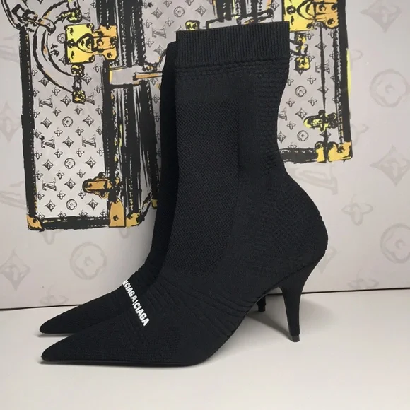 New Authentic Balenciaga Knife 2.0 Women’s Knit Stiletto Booties