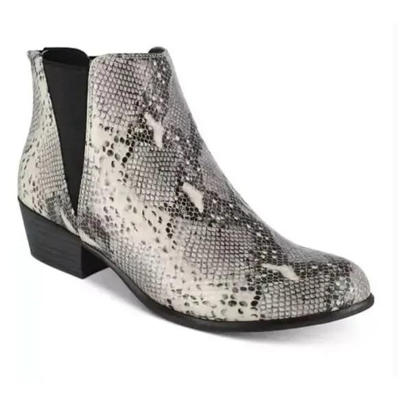 Esprit Tiffany Faux Snakeskin Ankle Boots Booties 10