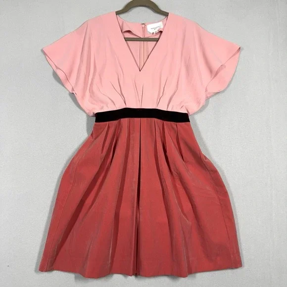 Pomander Place Tuckernuck Dress Womens Small Pink Velvet Isabelle Feminine‎ Date