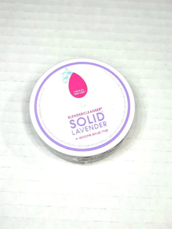 Makeup Brush Cleaner beautyblender Solid Lavender + Silicone Scrub Mat New!