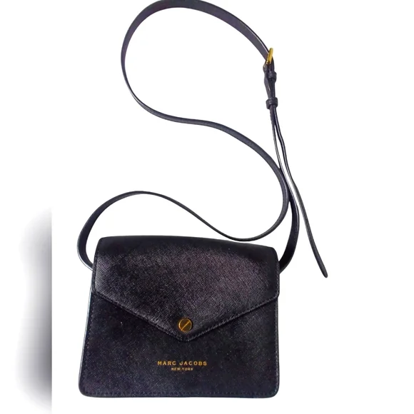 Marc Jacobs Black Saffiano Leather Crossbody Bag