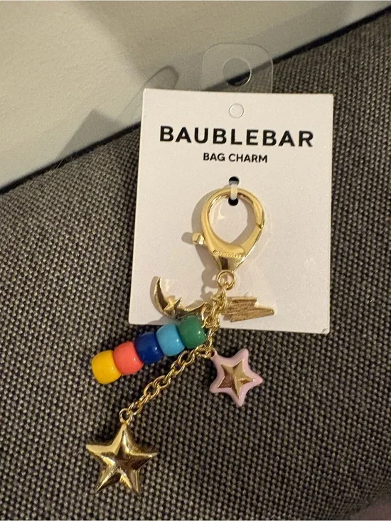 BaubleBar Starstruck Bag Charm Celestial Keychain NWT