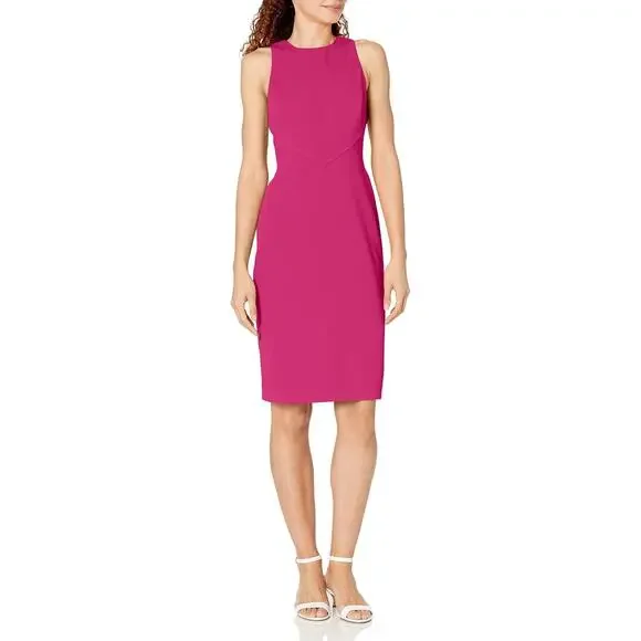 Trina Turk Women's Sunset Pink Promise Sleeveless Body-Con Dress Size 14‎ - NWT