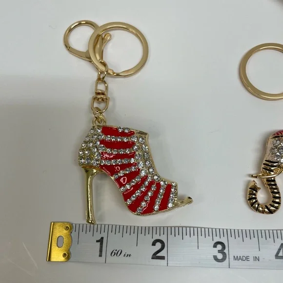 Red and Gold High Heel Bag Charm