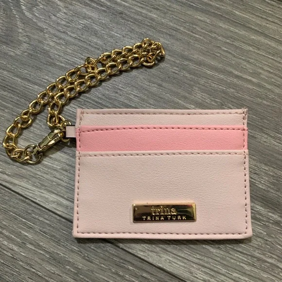 TRINA Trina Turk Mini Wallet‎ Credit Card/ID Holder With Keychain Pink