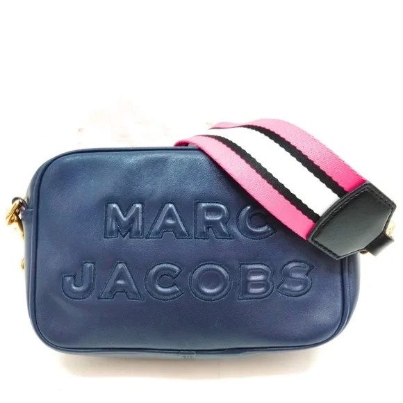 MARC JACOBS Crossbody Navy Blue Leather