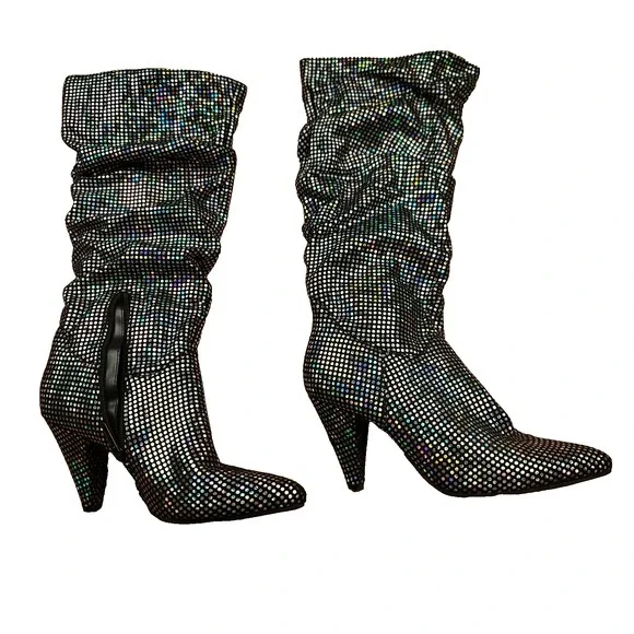 Impo International Womens 8.5M Taylin Sparkle Stretch Boot with Memory Foam