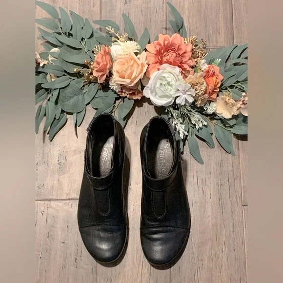 Mephisto Black Leather Booties