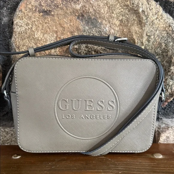 Guess Taupe Medium Size Embossed Crossbody‎ Bag NWOT
