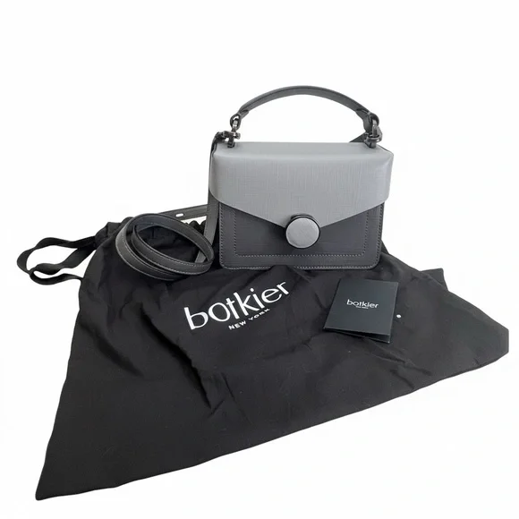 Botkier Nolita Gray Leather Crossbody Bag – w/ Dust Bag & Authenticity Card