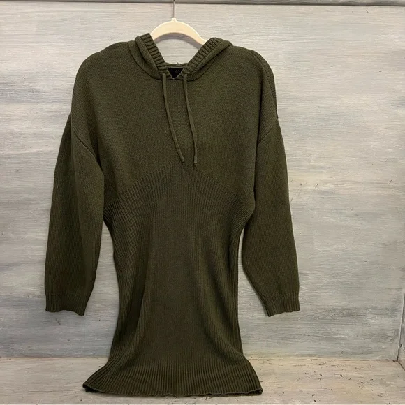 Almost Famouse Khaki Green Hoodie Sweater Dress X‎ Large Good Condition