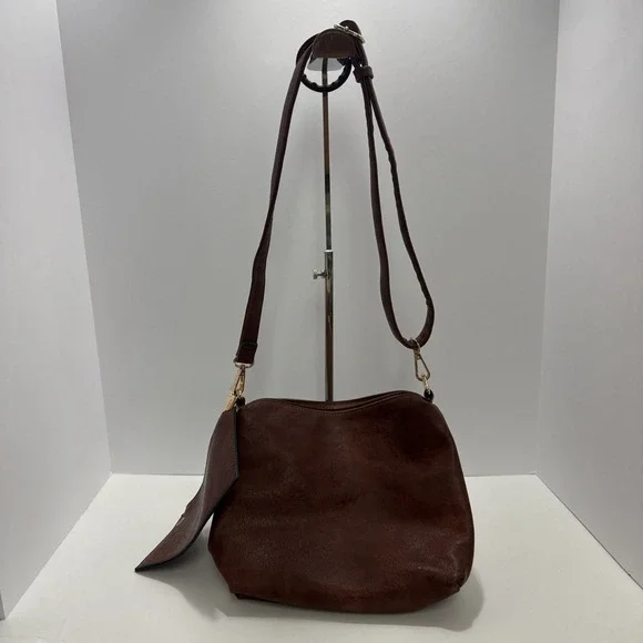 Dasein Hobo Bag Wallet Set Brown Shoulder Crossbody Adjustable Western Boho‎ Y2K