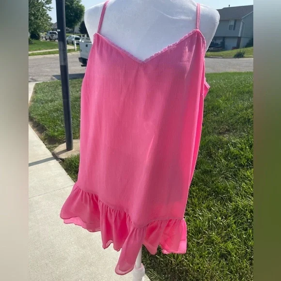 American Eagle Outfitters Pink Ruffled Spaghetti Strap Dress, Size XXL