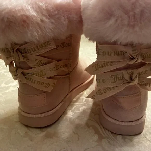 Juicy Couture Women's Pink Fur Winter Boots - SZ 6 - NEW; No Box
