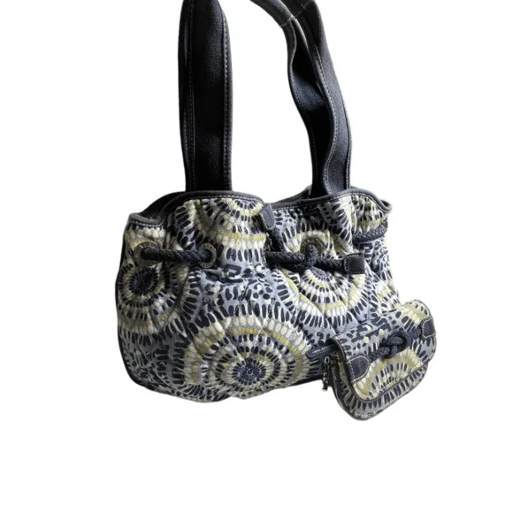 Vera Bradley Starry Night Shoulder Bag Matching Wallet - As Is