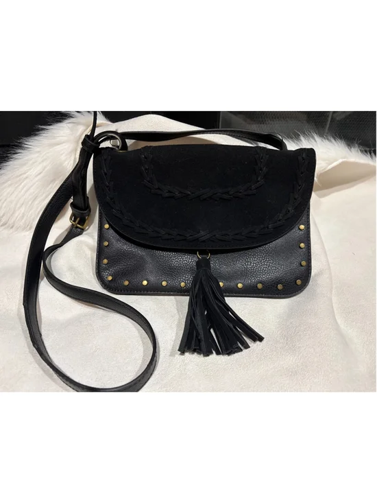 Women's CURATIONS Black Crossbody Bag One Size with Gold Studs