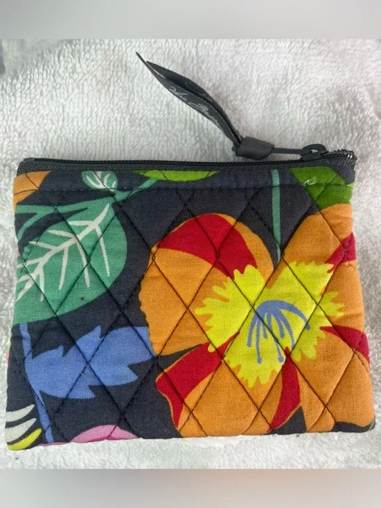 Vera Bradley Coin Case Pouch NWOT in Retired Pattern Jazzy Blooms Zipper‎