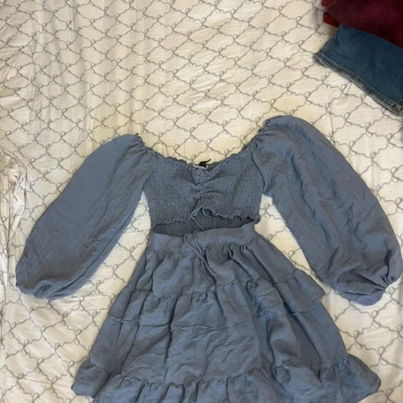 Navy preppy mini dress