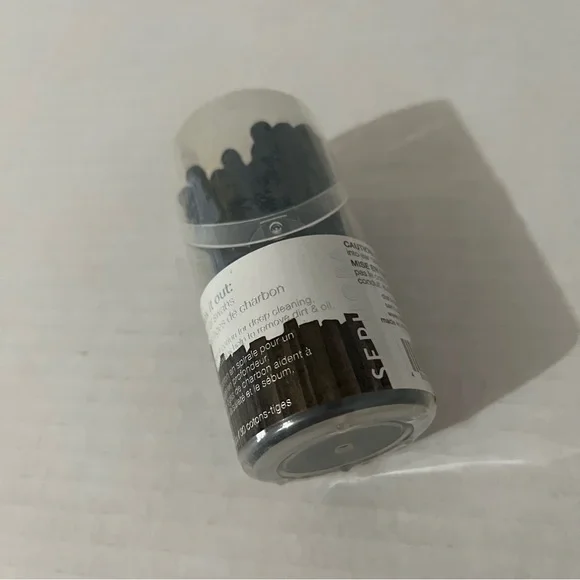 Sephora Black Swab Set Charcoal detox 30 swabs New