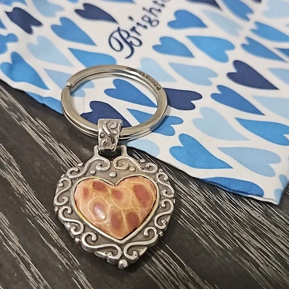Brighton Leather Heart Key Chain