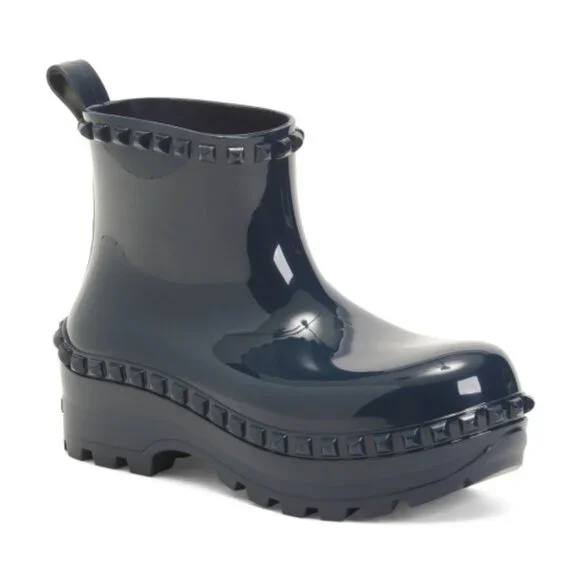 CARMEN SOL Made In Italy Waterproof Graziano Jelly Studded Boots