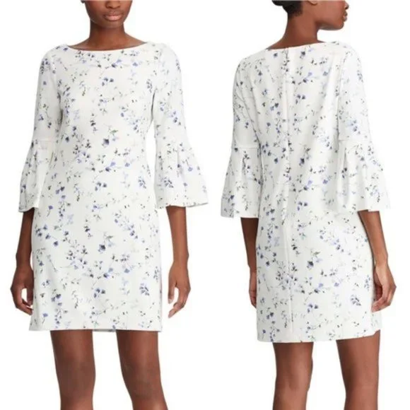Lauren Ralph Lauren Floral Bell-Sleeve Dress