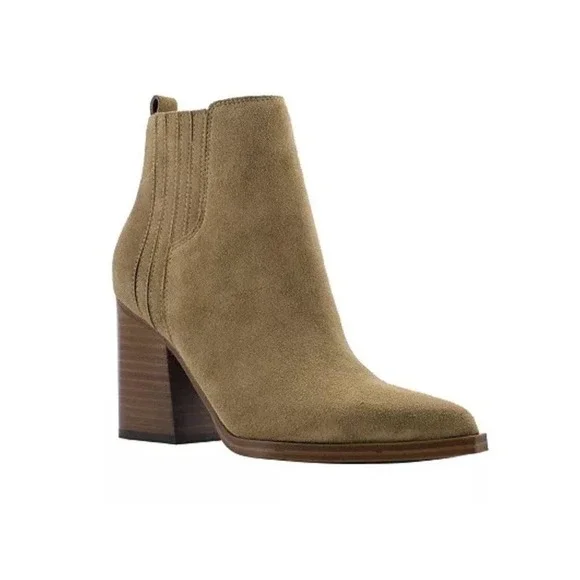 Marc Fisher Oshay Pointed Toe Booties in Brown Suede Size‎ 11M NWOB