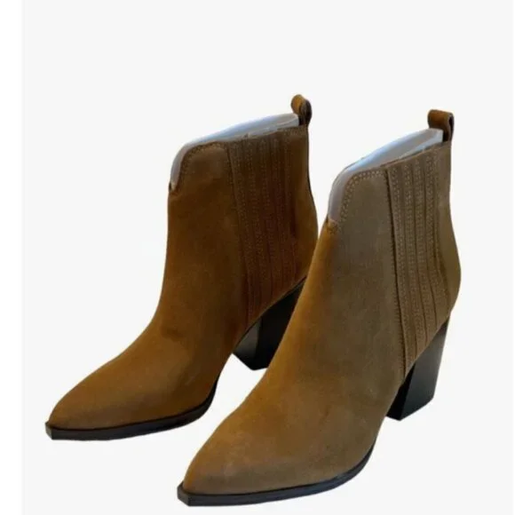 Marc Fisher Maree Brown Booties Size 8 and 8.5 NWT