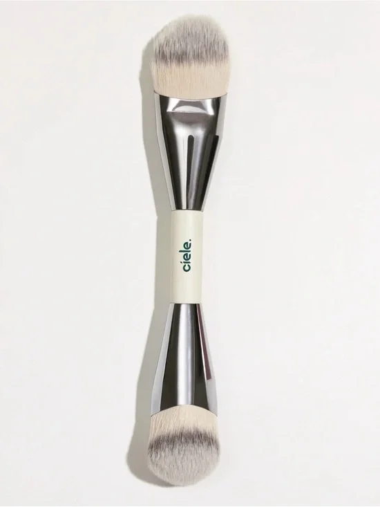 NIB Ciele The Blush Brush - Double Ended Synthetic for Cream and Powder