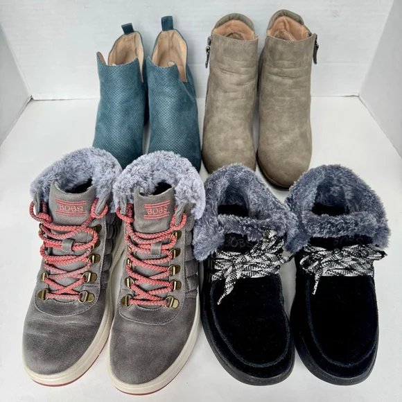 Women’s Size 6.5–7 Shoe Bundle – Skechers, SOUL Naturalizer, Journey Bootie fur