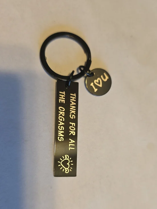 Black Engraved Keychain 