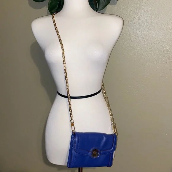 Antonio Melani, Crossbody Chain Strap Purse, Blue, GUC