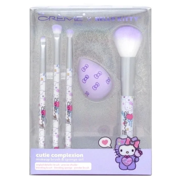 NEW The Creme Shop x Hello Kitty Cutie‎ Complexion Brush Sponge Set 5pc Purple