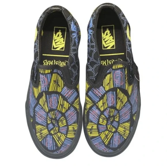 Vans‎ Sneaker Slip On Nightmare Christmas Oogie Boogie Women 5 Black Glow New