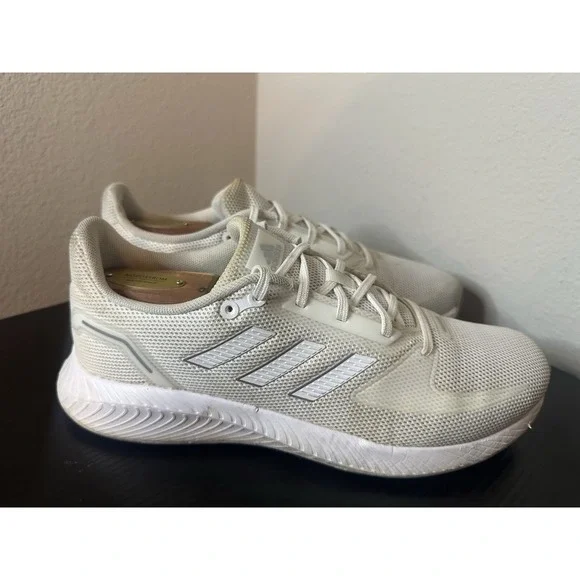 Adidas Women's Runfalcon 2.0 Running Shoes 'White Silver Metallic' Sz 8.5
