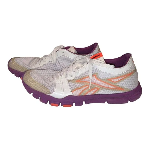 Reebok Women's Your Flex Trainette J90620 White Purple Running Shoes Size 9