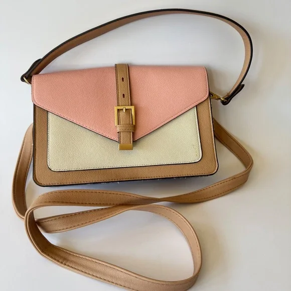 Colorblock Convertible Crossbody Bag‎ Purse Fashion Shoulder Flap Handbag