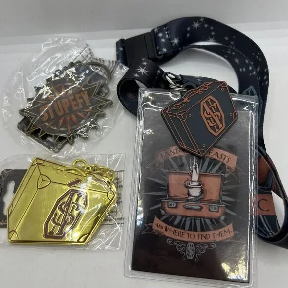 New‎ Fantastic Beasts Lanyard, Suitcase Keychain And Stupefy Keychain