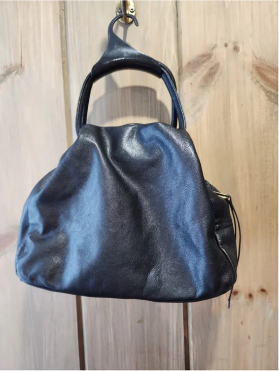 Hobo Darling Crossbody Satchel Black Leather Top Handle Crossbody Bag,EUC